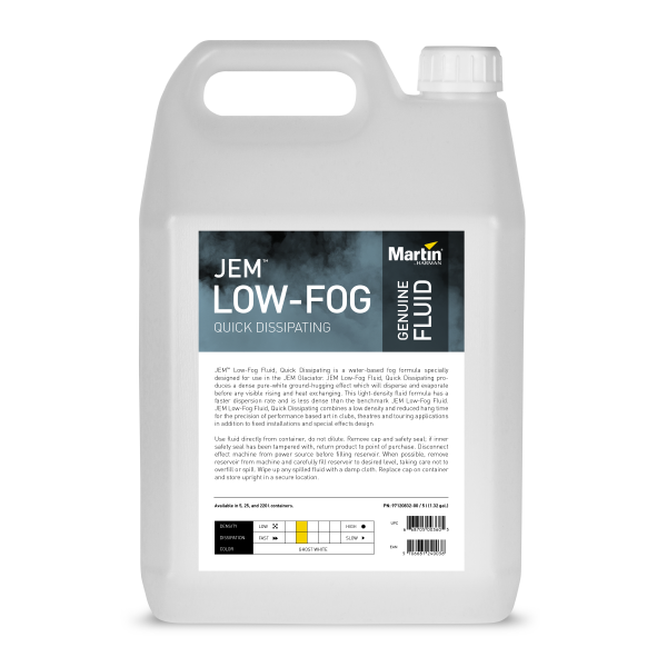 JEM Low-Fog Fluid, Quick Dissipating, 4 x 5 l