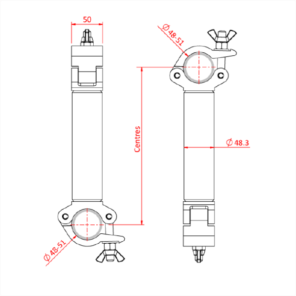 90° Pipe to Pipe Coupler