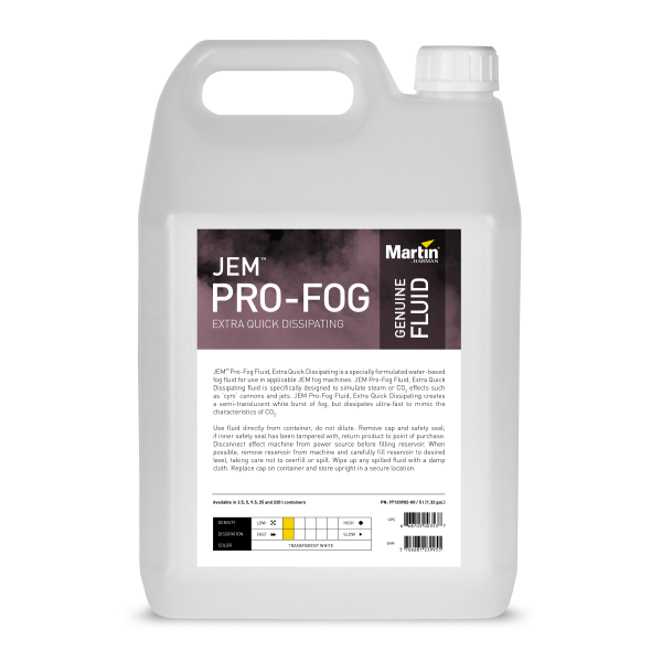 JEM Pro-Fog Fluid, Extra Quick Dissipating, 4 x 5 l